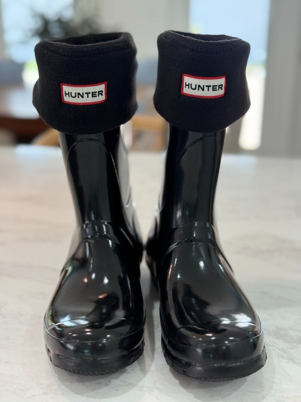 Hunter Original Gloss Short Rain Boots + Matching Sock Liners